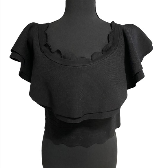💯 Endless Rose Black ruffle detail top - Picture 6 of 7